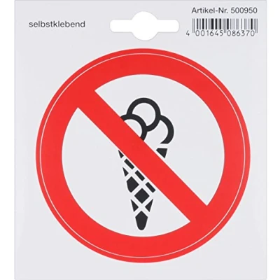 Image of Meister Adhesive Sign No Entry Symbol Sticker/Information Sign/Doorplate/Sign Mandatory Sign/Commercial Products Property Marking, 500950