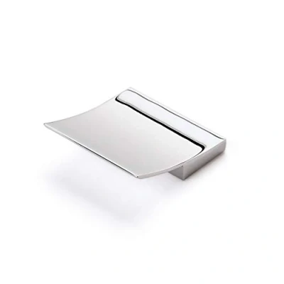 Image of Handle &amp; Home 50mm Polished Chrome Square Pull for Kitchen Cabinets 32mm Centres Cupboards Bedroom Bathroom Furniture