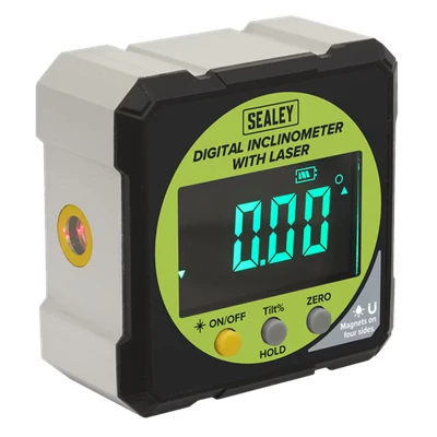 Image of Sealey Digital Inclinometer with Laser AK9991