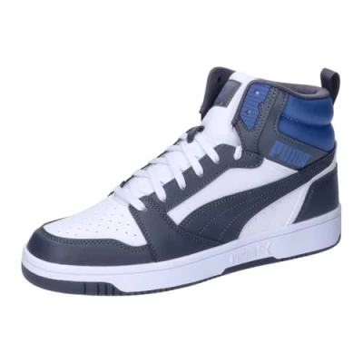 Image of Puma Unisex Rebound V6 Sneaker, White Galactic Gray Clyde Royal, 9 UK