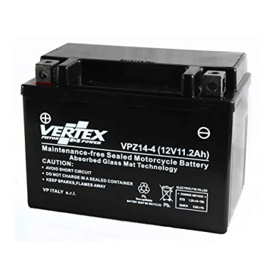 Image of Vertex VP14 4 Sealed AGM Motorcycle/Powersport Battery, 12V, 12Ah, CCA ( 18) 200, Replaces: CTX14 BS, YTX14 BS Perfect battery for Motorcycle, ATV&#039;s, Personal Watercraft and Snowmobiles