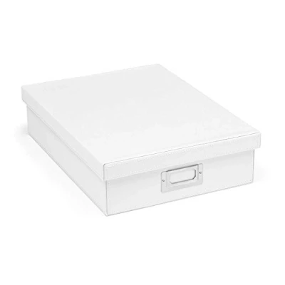 Image of OSCO Faux Leather A4 Box White