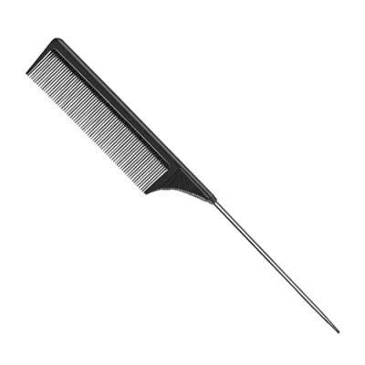 Image of Pin Tail Comb, Rat Combs, Black Carbon Fiber Parting Anti Static, Teasing Comb for Styling of All Hair Types