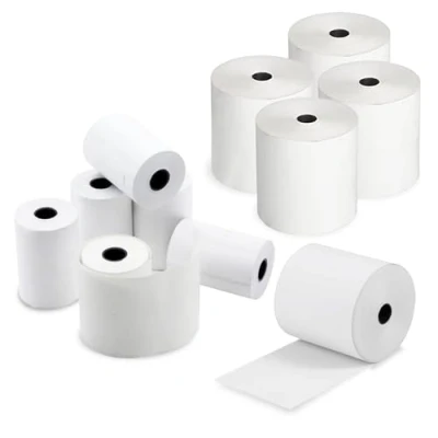 Image of G4GADGET Thermal, Till Rolls 80x80mm (Pack of 10) &amp; 57x40mm 20) for Credit Card Machines, POS, EPOS, Cash Registers BPA Free, Receipt Paper