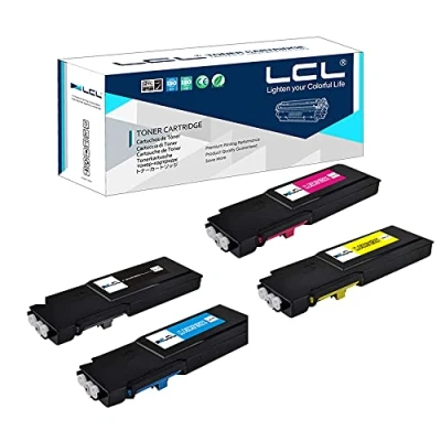 Image of LCL Remanufactured Toner Cartridge 4 cartridges 10500 pages+3 * 8000 pages C400 C400V C400N C400DN C405 C405V C405N C405DN 106R03528 106R03530 106R03531 106R03529 Replacement for Xerox