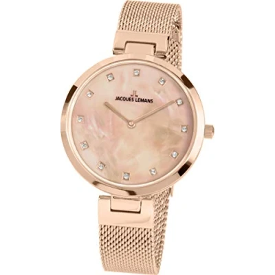Image of JACQUES LEMANS Women&#039;s Analogue Quartz Watch with Metal Strap 1 2001H