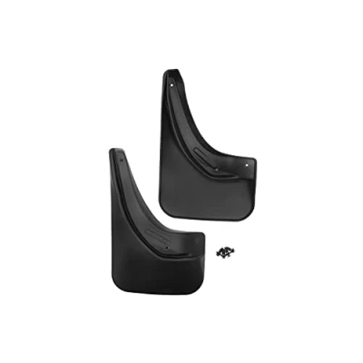 Image of FROSCH Car Rubber Mudflaps Rear for Vauxhall Corsa D 2006 , hb. 2 pcs with Fastener &amp; Mounting Screws