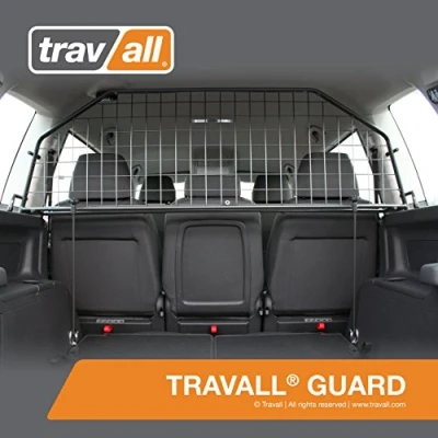Image of Travall Dog Guard compatible with VW Touran (2003 2015) Vehicle Specific Boot Tailored Fit Luggage Pet Barrier Separator Heavy Duty Powder Coated Steel