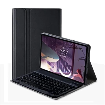 Image of BAUBEY Keyboard Case for Lenovo Tab P11 Pro 11.5 2020 (Model: TB J706F / J706L), Slim Shell Lightweight Stand Cover with Detachable Wireless Bluetooth (Black)
