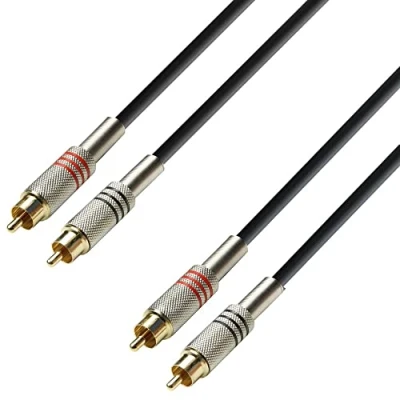 Image of Adam Hall 3 Star Series 6m 2x RCA Male to Audio Cable