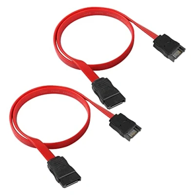 Image of MEIRIYFA SATA 7Pin Male to Female Extension Cable, 2Pcs 7 Pin Data Cable 50cm