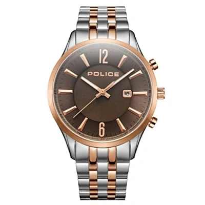 Image of Police Laser Mens Watch with Warm Grey Dial and Silver/Rose Gold Stainless Steel Bracelet, 44mm Case in Branded Box PEWJH2194441 2 Year Guarantee