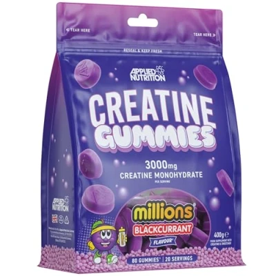 Image of Applied Nutrition Creatine Gummies 3000mg Monohydrate per Serving 80 Chewable Vegan for Strength, Power &amp; Recovery (20 Servings)