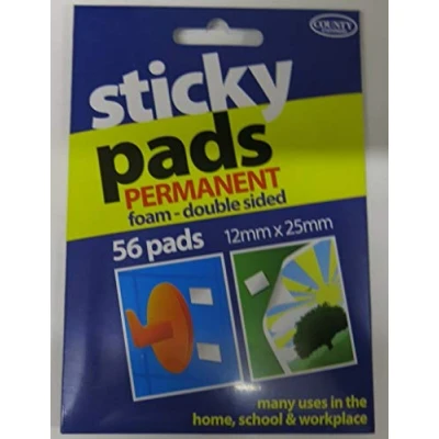 Image of Sticky pads permanent foam double sided 12mm X 25mm 56