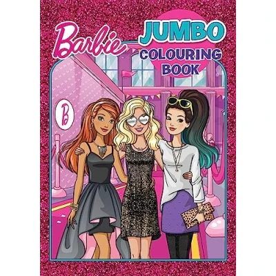 Image of Barbie Jumbo Colouring Book Artist Activity Pad 100+ Images to Colour Movie Drawing Painting Set