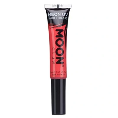Image of Moon Glow Neon UV Hair Colour Streaks Red Mascara Temporary Wash out Dye Bright Colour, Glows under Lighting