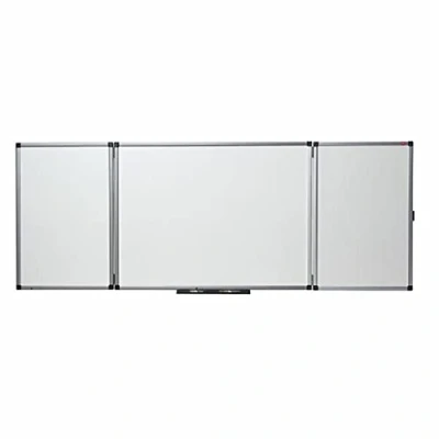 Image of Nobo Folding Dry Wipe Whiteboard, Non Magnetic, 1200 x 900 mm, Aluminium Trim, Fitting Kit Included, White, 31630514