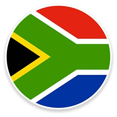 Image of 2 x 10cm South Africa Flag Vinyl Sticker Decal Laptop Car Travel Luggage #9121 (10cm Wide High)
