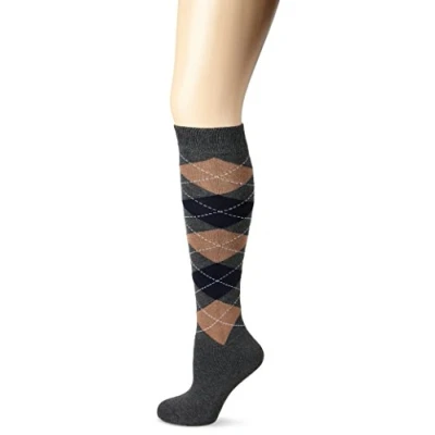 Image of PFIFF 100322 Unisex riding stocking checkered, multicolored (anthracite gray pink), 34 36