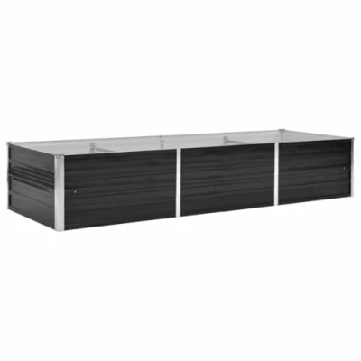 Image of vidaXL Garden Raised Bed Anthracite 240x80x45 cm Galvanised Steel