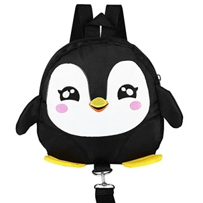 Image of Baby Harness Backpack Toddler Walking Safety with Cartoon Pattern and Anti Lost Travel Bag for 1 3 Years Old Baby(Black)
