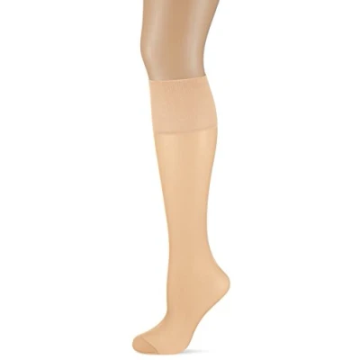 Image of DIM Women&#039;s My Sun Essentials Softness x3 Knee Highs, Transparent, One Size