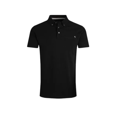 Image of Weird Fish Beacon Pique Polo Black Size 2XL