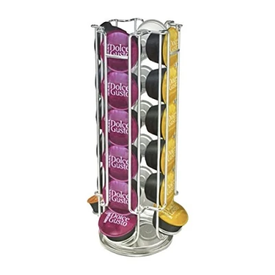 Image of 3 x StormBrew Dolce Gusto 24 Coffee Pod Rotating Holder Rack, Capsule Stand