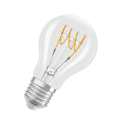 Image of OSRAM Vintage 1906 Classic A Fil Led Lamp, E27, Bulb Shape, Clear, 4.8W, 470Lm, 2700K, Warm White Light, Dimmable, Ultra Slim Filament, Very Low Energy Consumption, Long Life