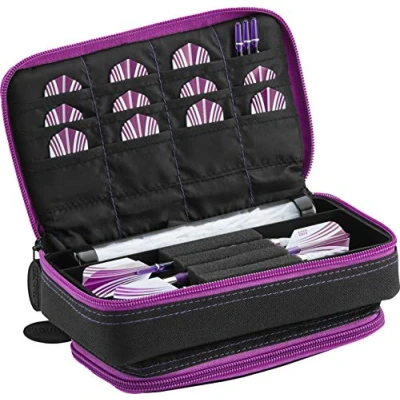 Image of Casemaster by GLD Products Plazma Plus Dart Case Black with Amethyst Zipper and Phone Pocket, Trim