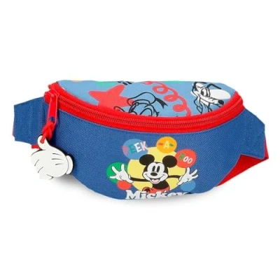 Image of Joumma Disney Mickey Peek a Boo Waist Bag Blue 27x11x6.5cm Polyester L, Blue, Fanny Pack
