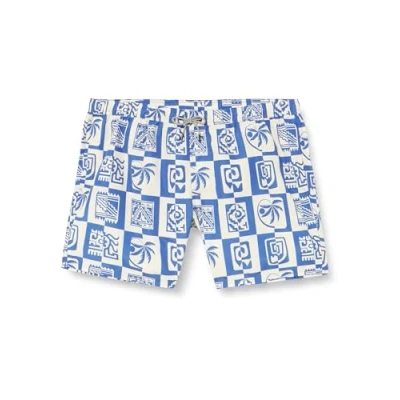 Image of JACK&amp;JONES PLUS Men&#039;s Jpstfiji Jjswim Oceanday Ss24 Ly Pls Swimming Shorts, Dazzling Blue, 48