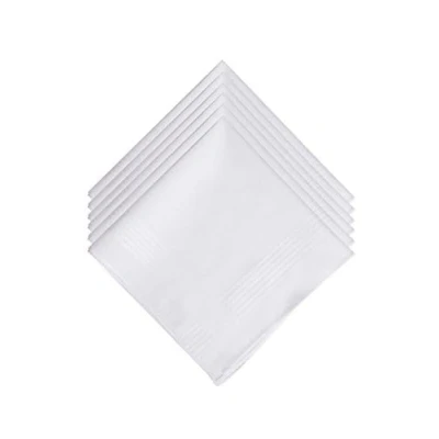 Image of Lulusilk White Handkerchiefs for Men and Women, 100% Cotton Fabric, white, 40x40 cm/10 units