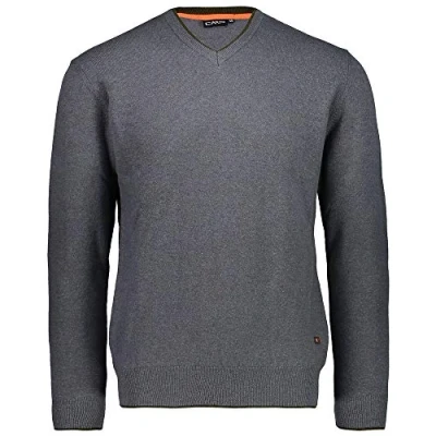 Image of CMPI5 Knitted Wool V Neck Pullover Men&#039;s Tricot Sweaters, Charcoal Mel, 56