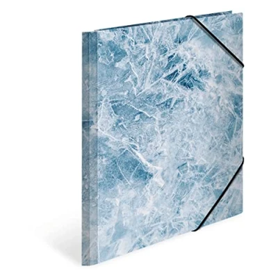 Image of HERMA 19773 Portfolio Folder A4 Natural Ice Children&#039;s Corner Made of Cardboard with Haptic Finish, Inner Print and Elastic Band, Sturdy Folder, for Boys Girls