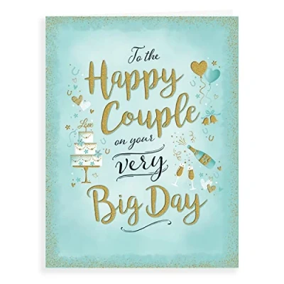 Image of Piccadilly Greetings Modern Wedding Card 8 x 6 inches