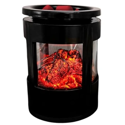 Image of Cello Flickering Embers Electric Wax Burner. Melt &amp; Oil Warmer, Aesthetic Room Decor New Home Gifts. Burners UK For Essential Oils Melts.