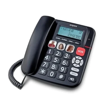 Image of Emporia KFT20 Corded Big Button Black/Silver (Official UK and Ireland Version)
