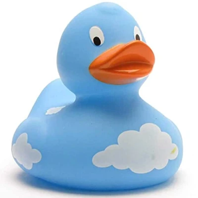 Image of Wolken Bath Duck, Squeaky Length: 9 cm, Includes Duck Keyring in Set