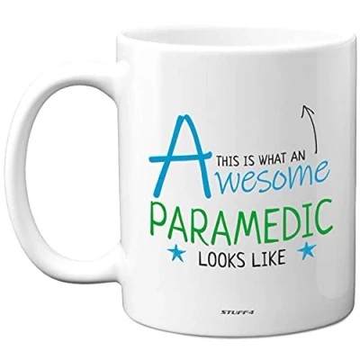 Image of Stuff4 This is What an Awesome Paramedic Looks Like, 11oz Ceramic Dishwasher Safe Premium Mugs, Gifts, Gifts for Paramedics, keyworker Gift, Mug