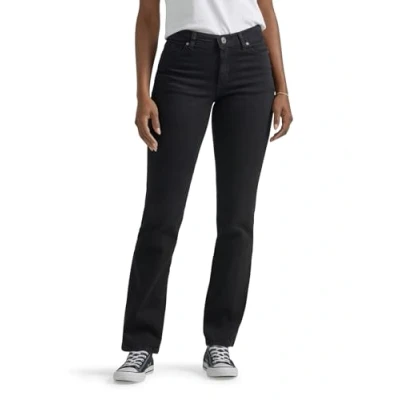 Image of Lee Women&#039;s Relaxed Fit Straight Leg Jean, Black Onyx, 14 Short