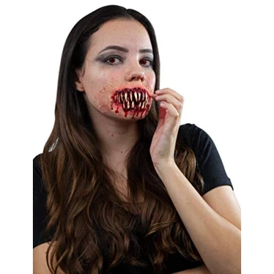 Image of Ghoulish Productions Nightmare Fangs, Line Applications, Durable Latex Accessory, Hand Painted, Halloween, Carnival Parade, Costume Party