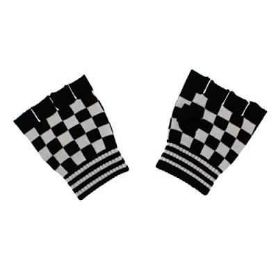 Image of Zac&#039;s Alter Ego Checkered Short Fingerless Gloves