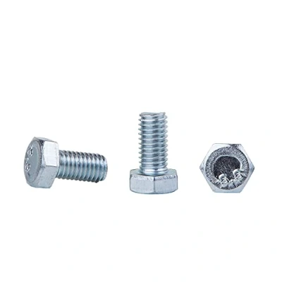 Image of (Pack of 30 pcs) DIN 933 Zinc Plated Steel Hexagon Bolts M8 x 16 mm 8.8 Grade, Hex Screws, Fully Threaded, Head, Tap Bolt (30, mm)