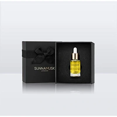 Image of Sunnamusk London Night Illusion Fragrance Oil for Unisex, Amber Cedarwood Fragrance, Alcohol Free, Clear Dropper Bottle (15ml)