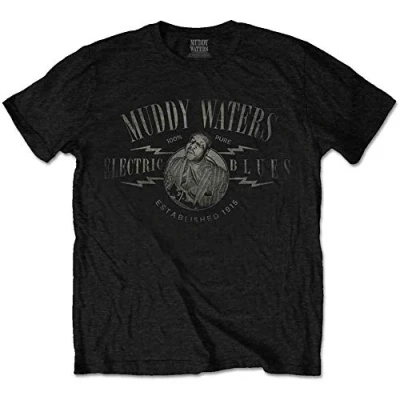 Image of Muddy Waters Men&#039;s Electric Blues Slim Fit T Shirt black Large