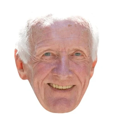 Image of Frank Bough (Smile) Celebrity Mask, Flat Card Face, Fancy Dress Mask