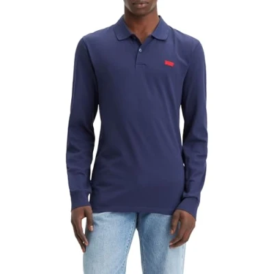 Image of Levi&#039;s Men&#039;s LS Slim HOUSEMARK Polo Shirt, Naval Academy, XXL