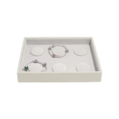 Image of Stackers Oatmeal Classic Medium Jewellery Box 6 Padded Charm Layer