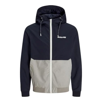 Image of Jack &amp; Jones Jjerush HOOD Light jacket, Men&#039;s, Size: Small, Dunkelblau